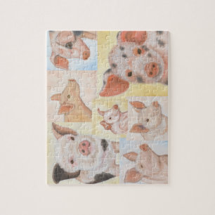 Divise en lots le puzzle de Piggies d'o