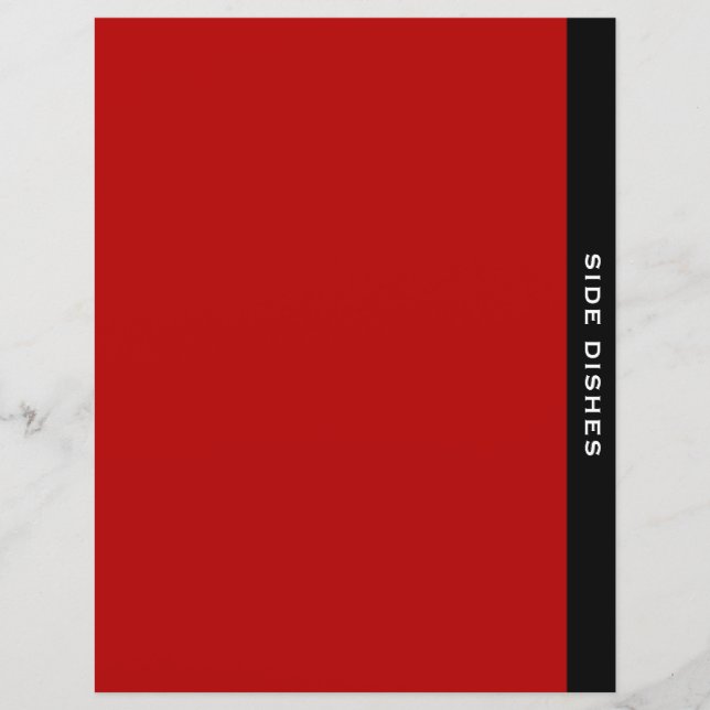 Diviseur de catégorie | Plats Côtés | Noir rouge e (Devant)