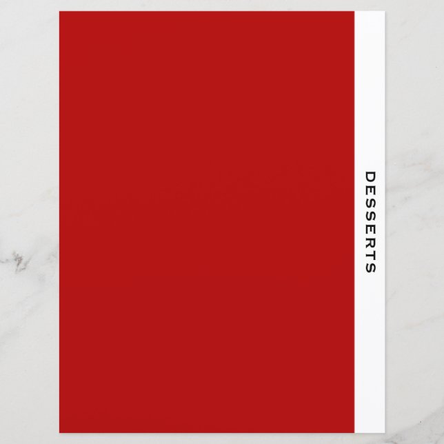 Diviseur de chapitre | Desserts | Noir rouge et bl (Devant)