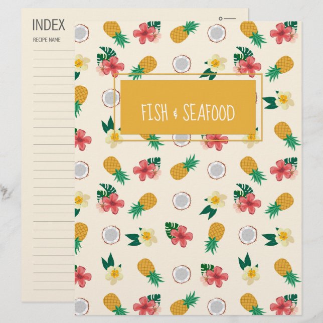 Diviseur/Index de Recette d'ananas tropical (Devant / Derrière)
