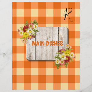 Diviseur organisateur de recettes en vichy orange
