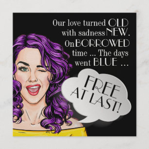 Divorce Fête Heure Pop Art Invitation