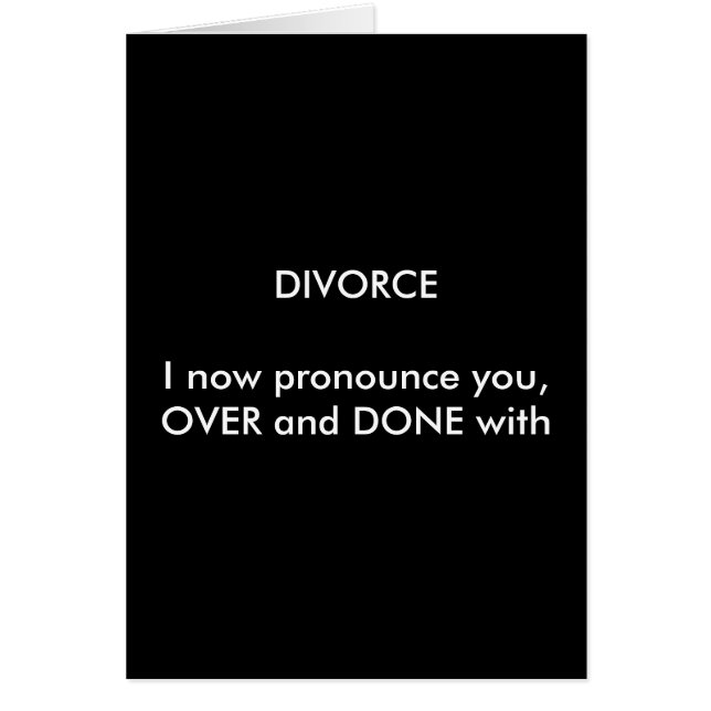DIVORCEI vous prononcent maintenant, PLUS D'et (Devant)