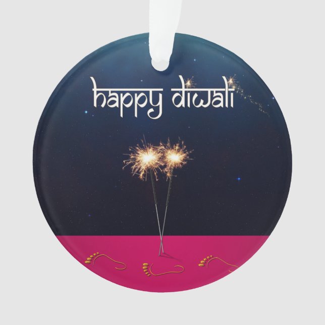 Diwali heureux de scintillement - ornement (devant)