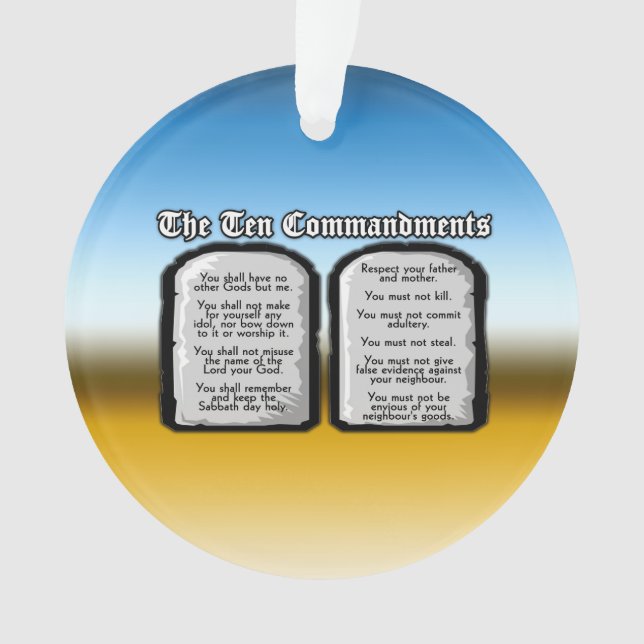 Dix commandements de la Sainte Bible, la loi de (devant)