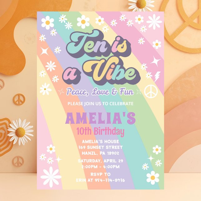 Dix est une invitation à l'anniversaire de la vibe (Créateur téléchargé)