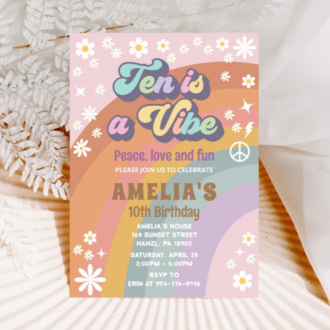 Dix est une invitation à l'anniversaire de la vibe (Créateur téléchargé)