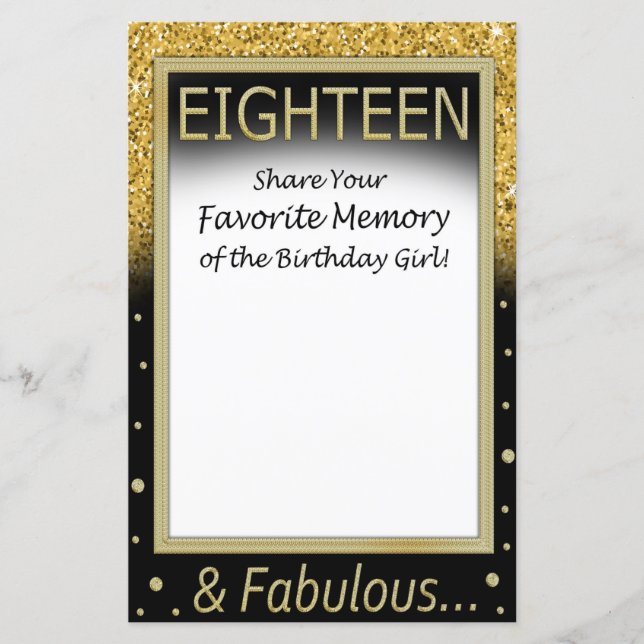 Dix-huit souvenirs préférés de la fille d'annivers (Devant)