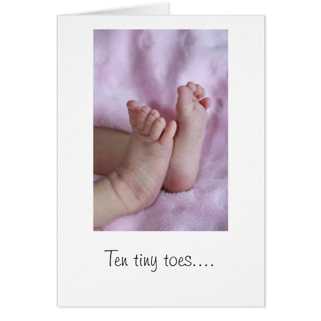 Dix petits orteils... Carte bébé (Devant)