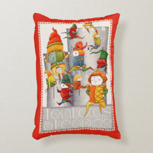 DIX SEIGNEURS EN SAUTANT Coussin à accent - Rouge