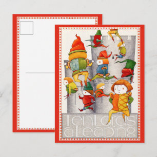DIX SEIGNEURS SAUTANT Carte postale / Rouge