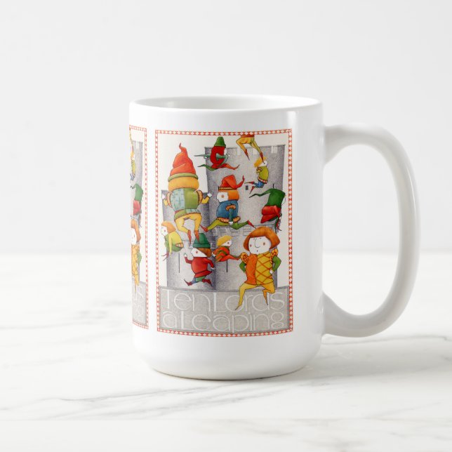 DIX SEIGNEURS SAUTANT Grande Tasse Blanche (Droite)