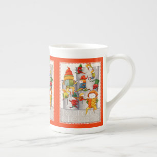 DIX SEINS UNE Os LEAPING Chine Mug - Rouge