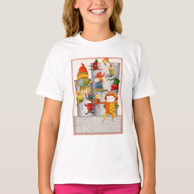 DIX SELLES UN T-shirt LEAPING Girls (Devant)