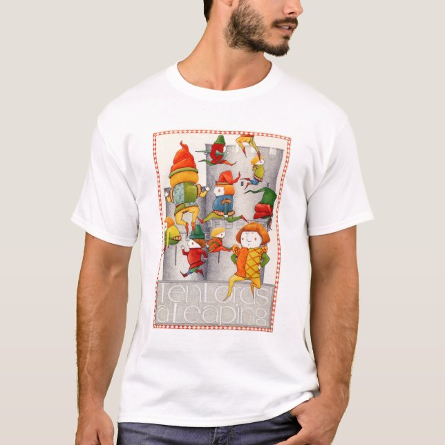 DIX SELLES UN T-shirt masculin LEAPING (Devant)