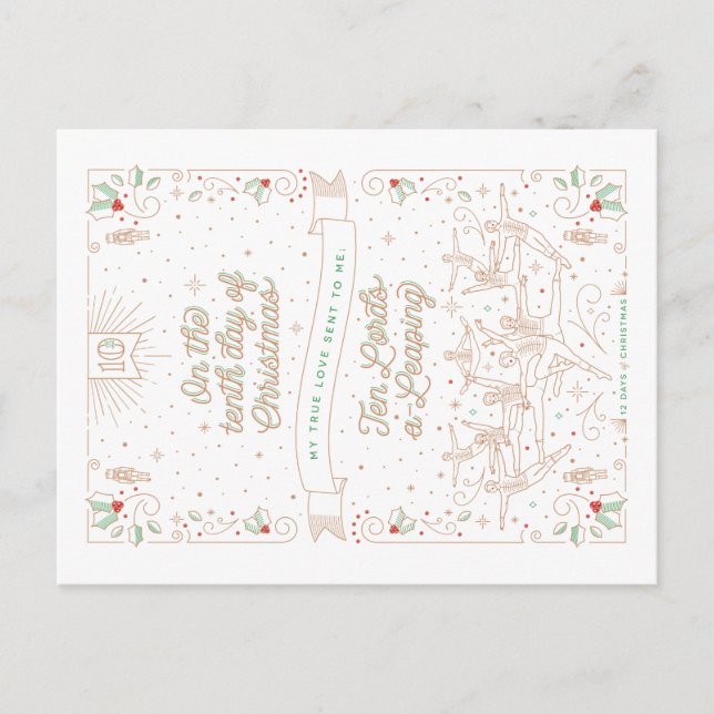 DIXIÈME JOUR DE NOËL / CARTE DE NO (Devant)