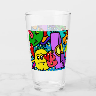 DIY MONSTRE HEUREUX CRITTER DOODLE Verre