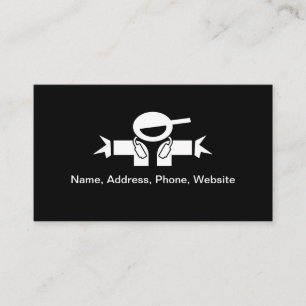 DJ Cartes de visite avec disque de musique logo jo