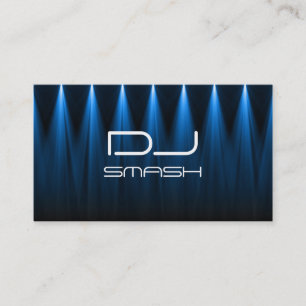 DJ cool Blue Lights Carte de visite de musique