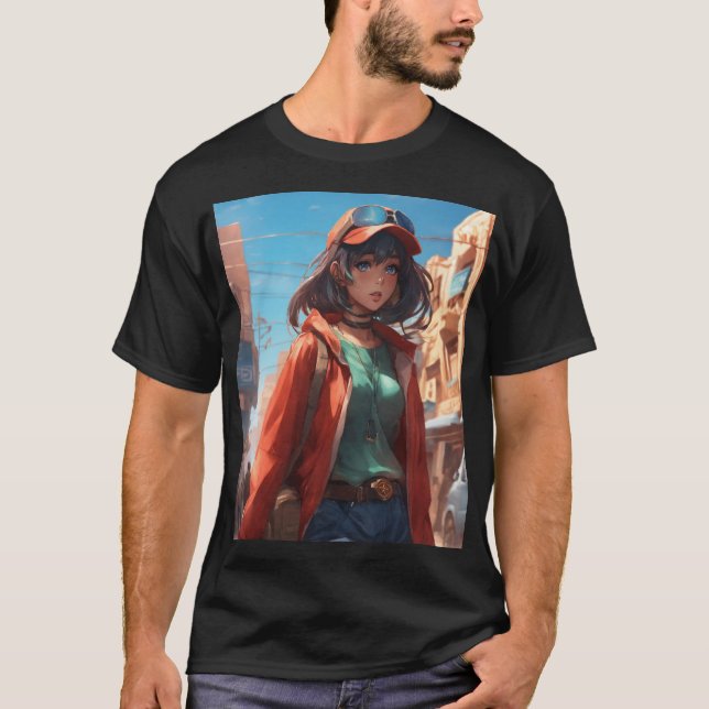 DJ Ladies Black T-Shirt Design (Devant)