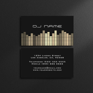 DJ Music Producer Gold Equalizer Carte de visite