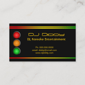 DJ Reggae feux de circulation Cartes de visite per