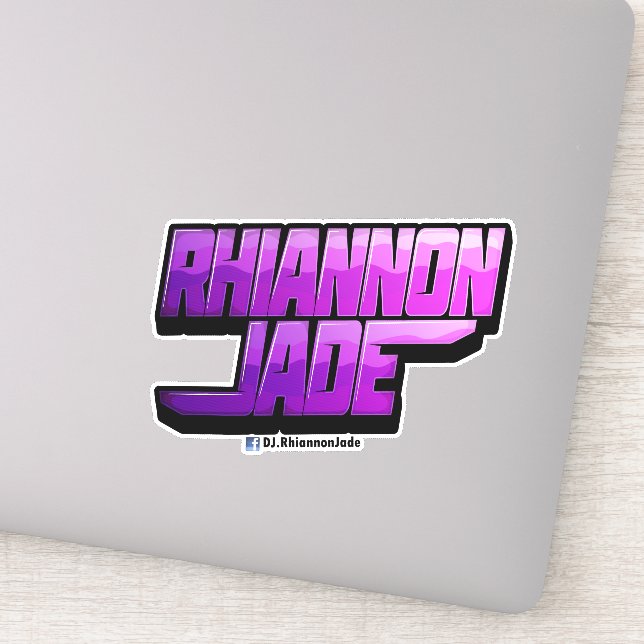 DJ Rhiannon Jade logo autocollant vinyle/décal (Détail)