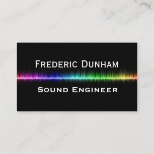 DJ Sound Engineer Musique Rainbow Cartes de visite