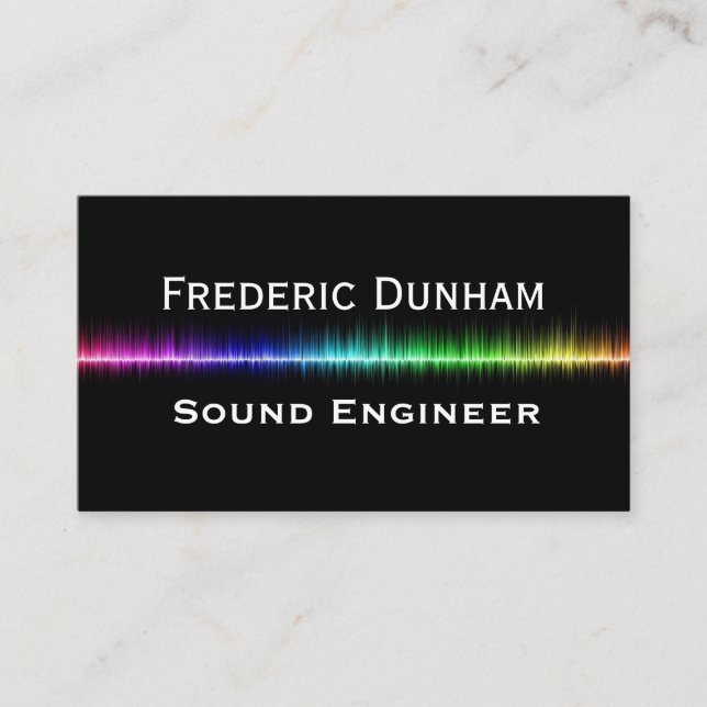 DJ Sound Engineer Musique Rainbow Cartes de visite (Devant)