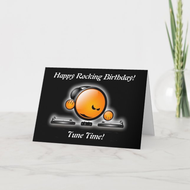 Dj. Souriez ! Carte d'anniversaire (Devant)