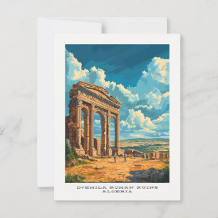 Djemila Roman Ruines Algérie Carte postale Voyage