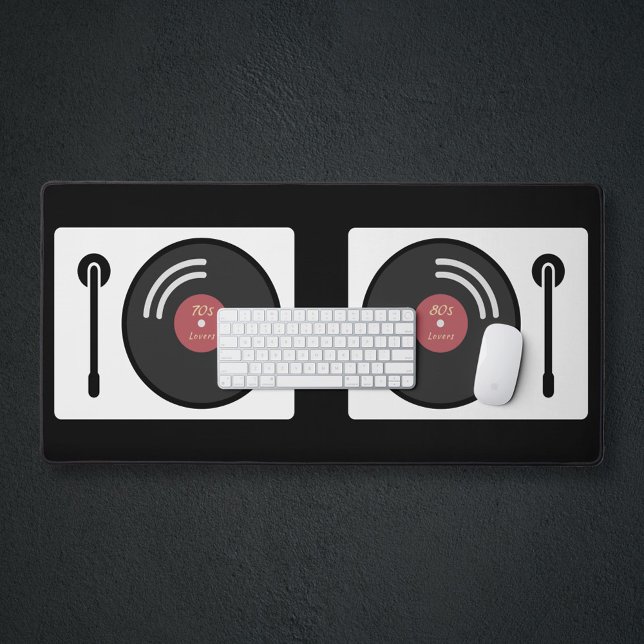DJ's Tourne-disque & Vinyl Record Desk Mat (DJs Turntable & Vinyl Record Desk Mat)