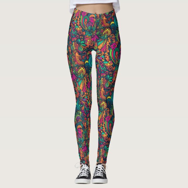 DMT Leggings psychédéliques [Doodle My Texture] (Devant)