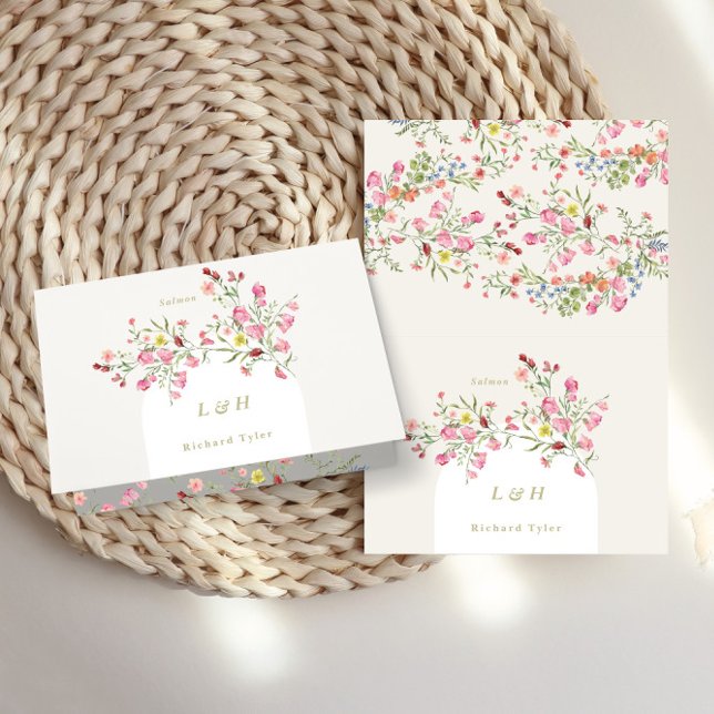 do-it-yourself Carte de place en arc fleuri à ress (Créateur téléchargé)