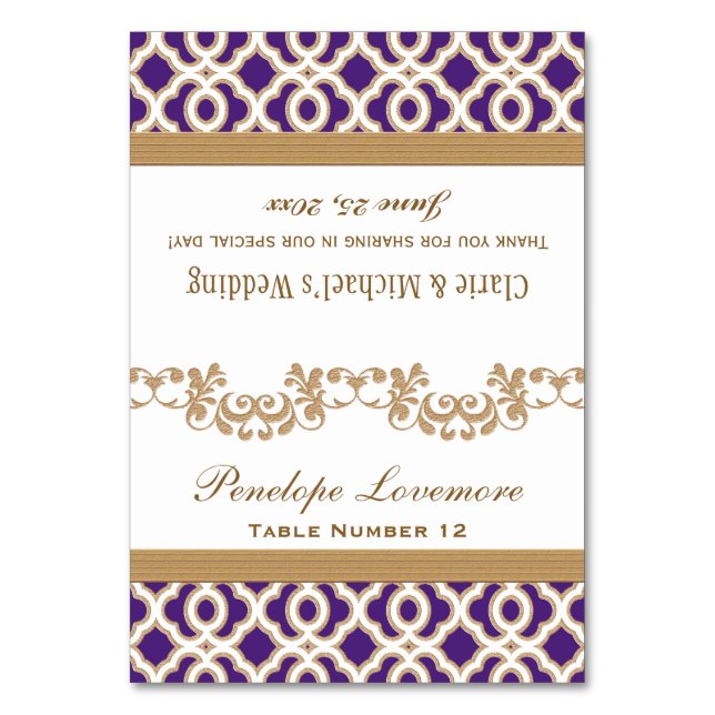 do-it-yourself Cartes de Place Plié Marocain D'Or  (Par défaut)