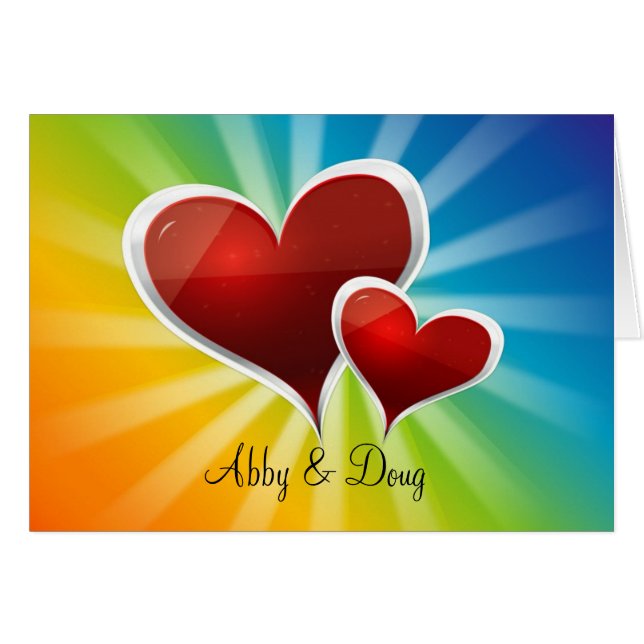 do-it-yourself Coeurs arc-en-ciel (Devant horizontal)