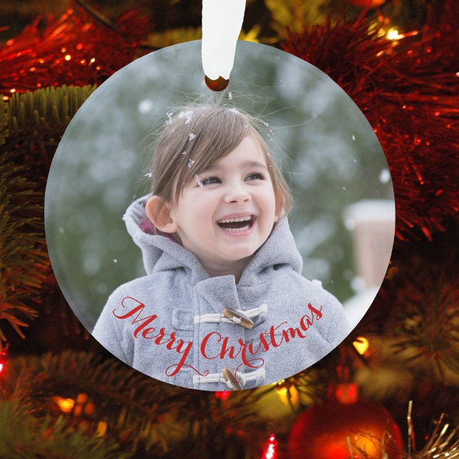 do-it-yourself Créer votre propre photo ronde Noël (DIY Create Your Own Round Photo Holiday Christmas Ornament)