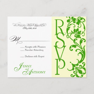 do-it-yourself Elegant Simple RSVP en Crème et Eme