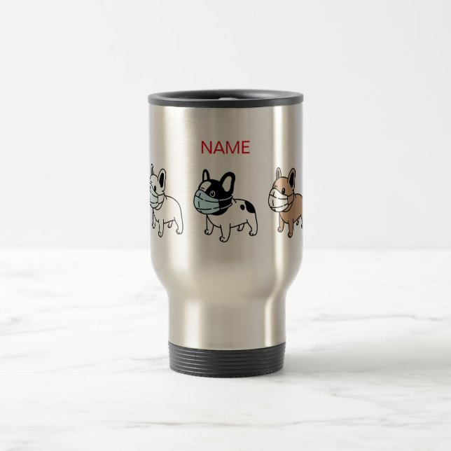DO-IT-YOURSELF NOM VOYAGE MUG FRANÇAIS BULL CHIENS (Centre)