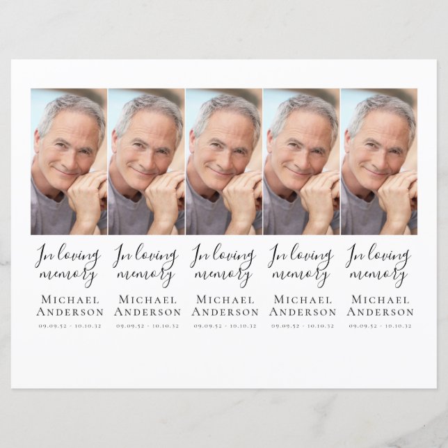 do-it-yourself Photo Sympathy Funeral Prayer Signe (Devant)