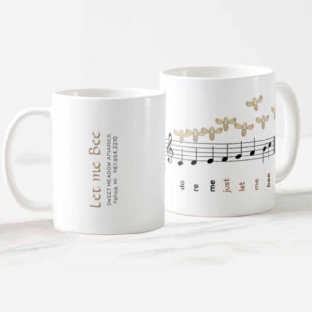 Do Re Mi Just Let Me Bee Beekeeper's Mug with bees (Créateur téléchargé)