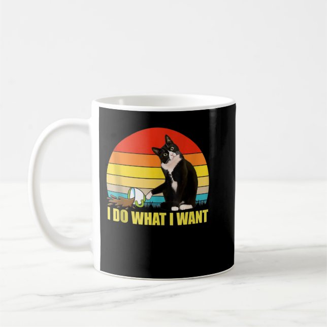 Do-What I Want Tuxedo-Cat café tasse Drôle Tank To (Gauche)