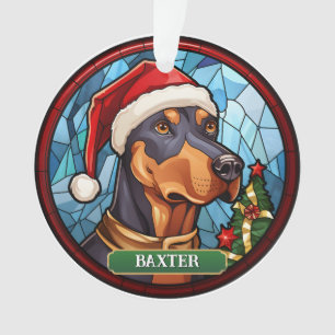 Doberman en verre teint personnalisé