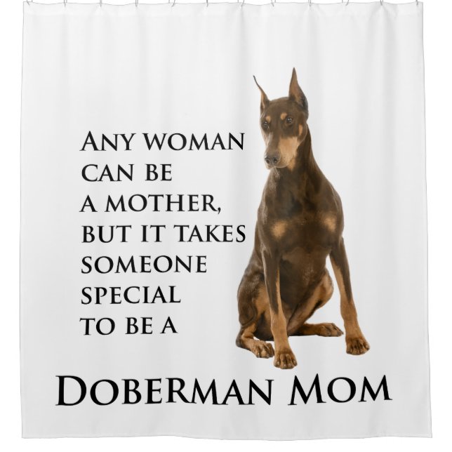 Doberman maman rideau de douche (Devant)