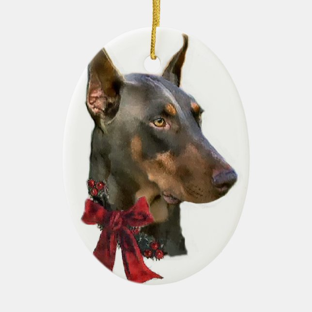 Doberman Pinscher Cadeaux de Noël Ornement (Devant)