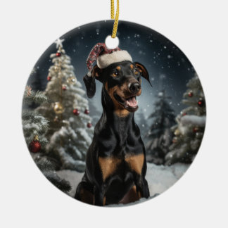 Doberman Pinscher Dog Ornement de Noël