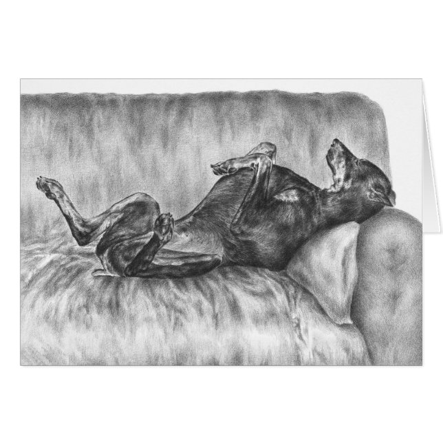 Doberman Pinscher Garde Chien Dessin de Kelli Swan (Devant Horizontal)