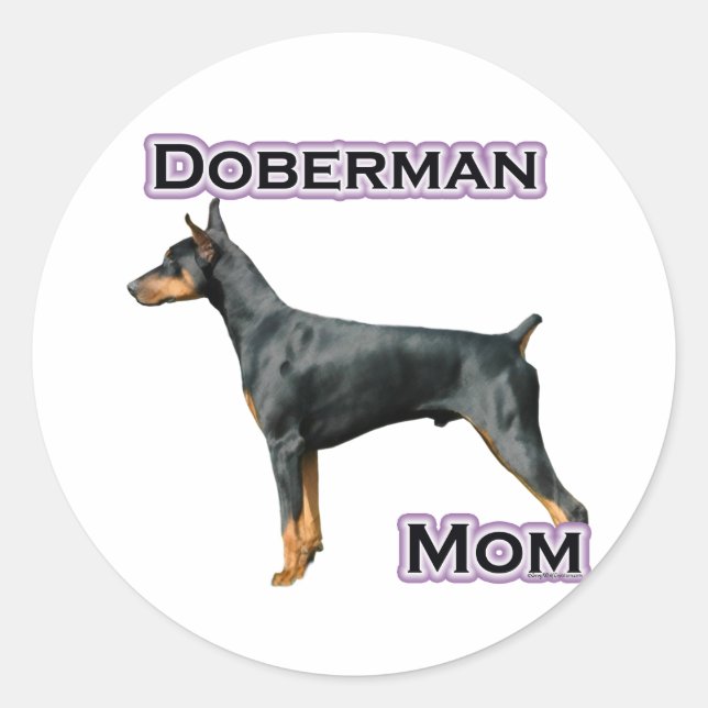 Doberman Pinscher Mom 4 - Sticker (Devant)