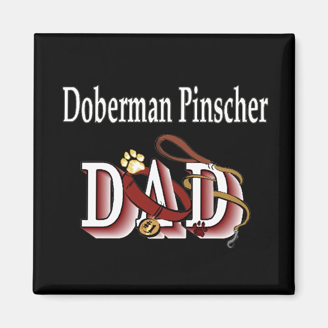doberman pinscher papa Magnet (Devant)
