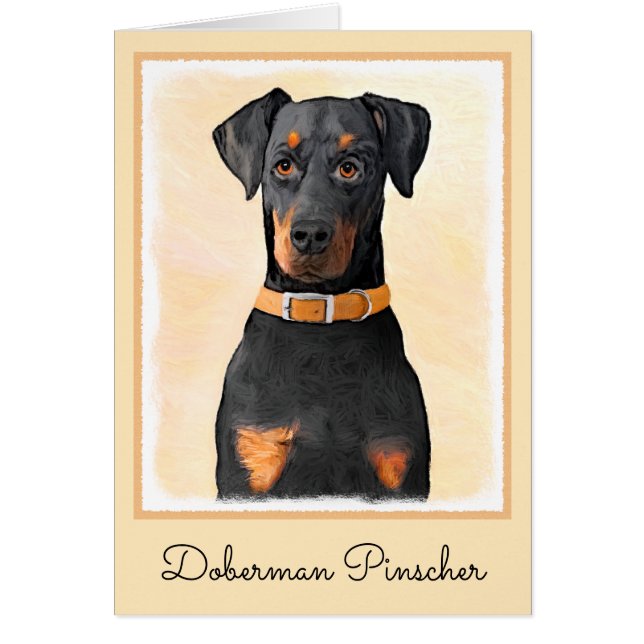 Doberman Pinscher Peinture non découpée Art origin (Devant)